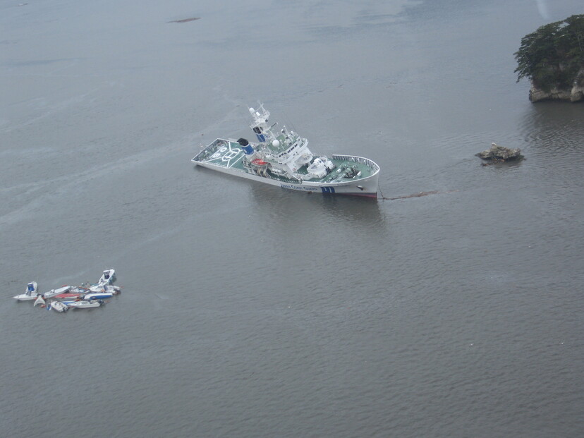 詳細表示(89-20110312_仙台塩釜港塩釜区_被害_松島湾に座礁した巡視船